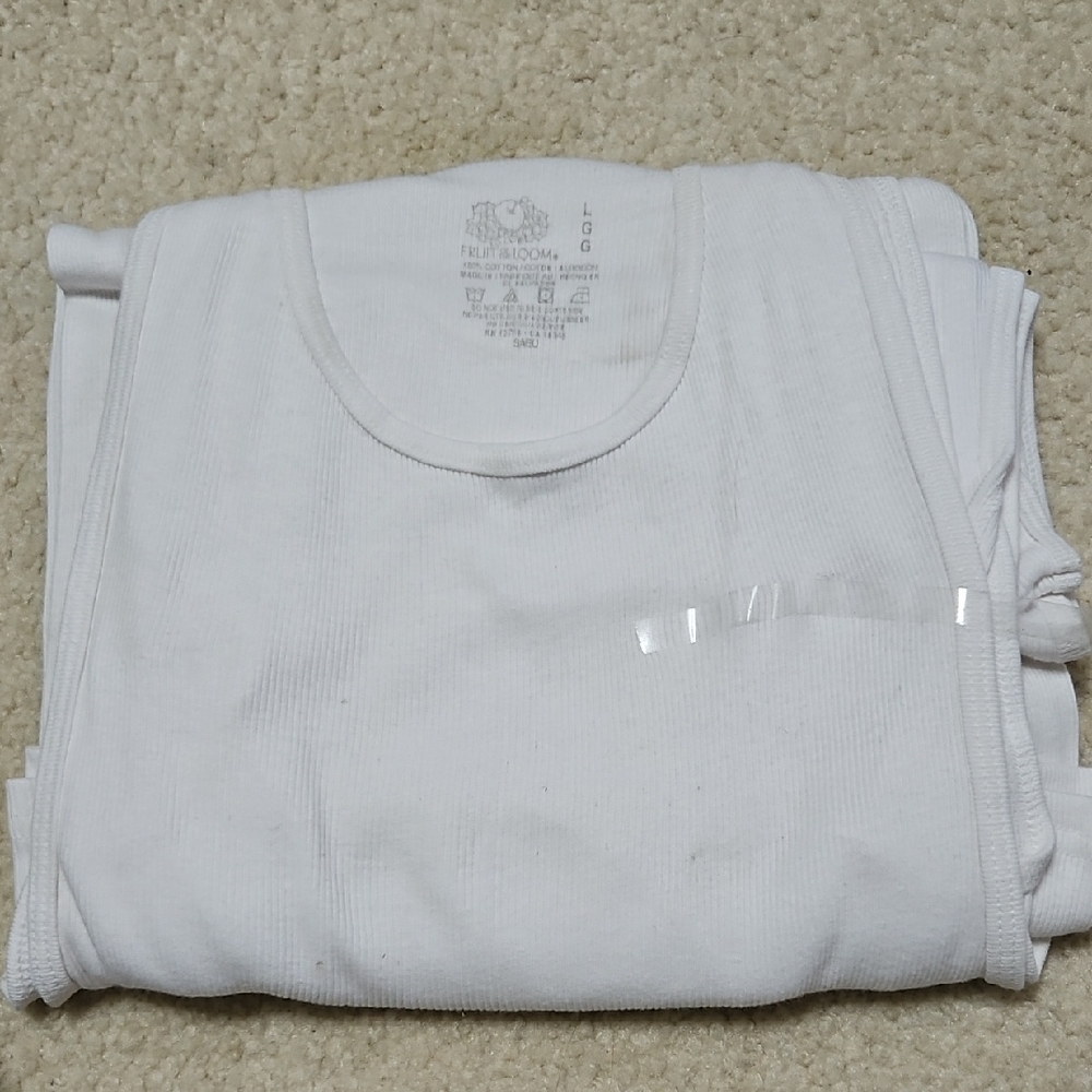 Fruit of the Loom Ribbed White Tank